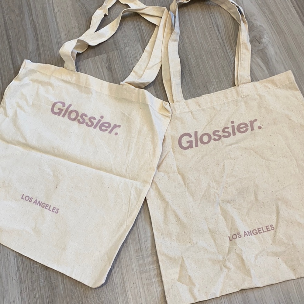 Set of 2 Glossier Tote Bags